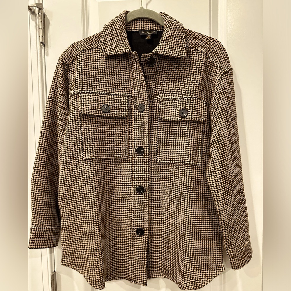 Current Air Houndstooth Shirt Jacket, Size XXS